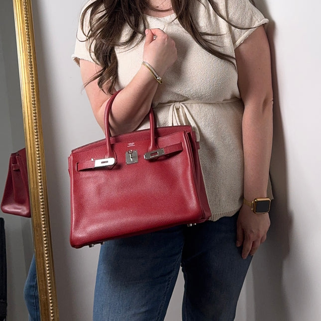 Sac Hermès Birkin 30 rouge piment