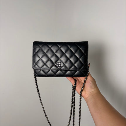 Sac Chanel Wallet on Chain classique Noir Cuir d’agneau
