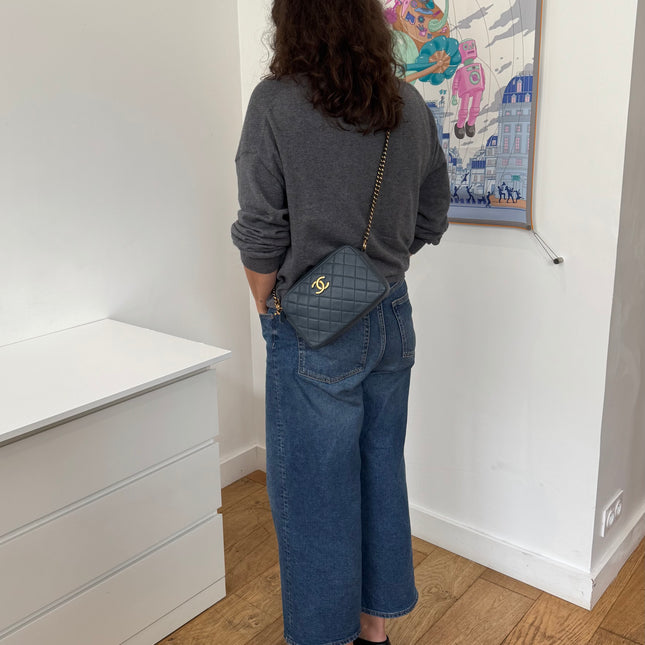 Sac Chanel Caméra Bleu éteint