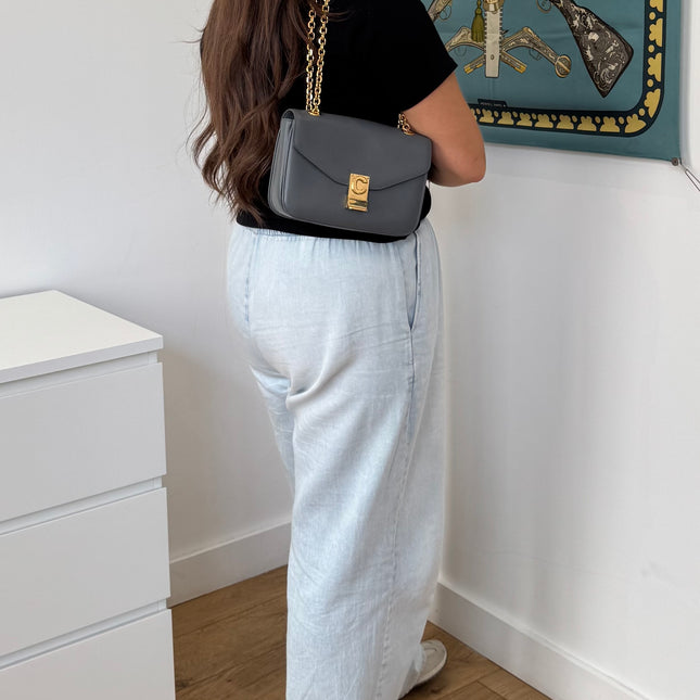 Sac Celine C bag gris bandoulière