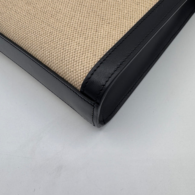 Sac Celine Cabas Vertical Toile Beige