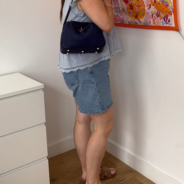 Sac Hermès Lindy 26 marine