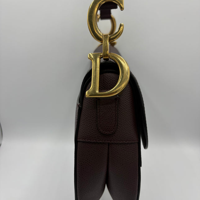 Sac Dior Saddle Moyen Prune