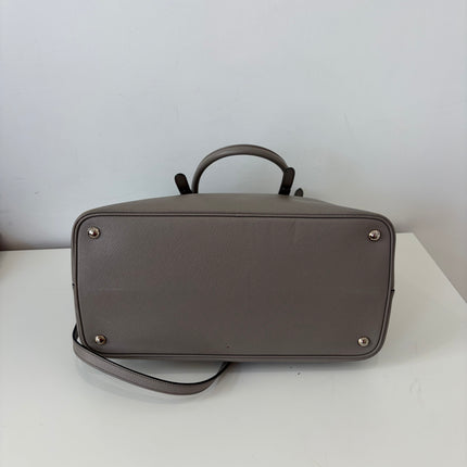Sac Prada Double Cuir Saffiano Argile bandoulière