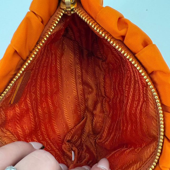 Sac Prada gaufre nylon papaya