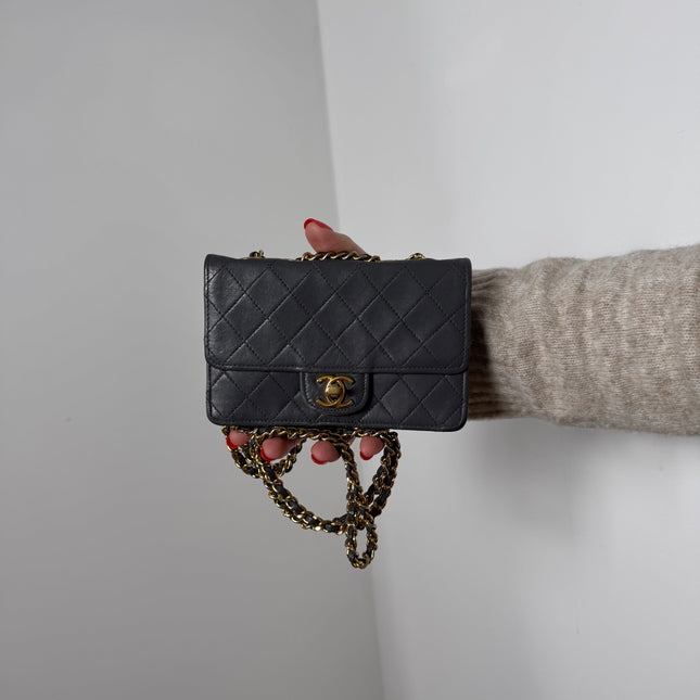 Sac Chanel Timeless mini vintage gris souris