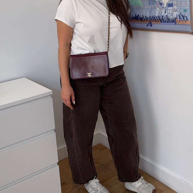 Sac Chanel Bordeaux Bandoulière