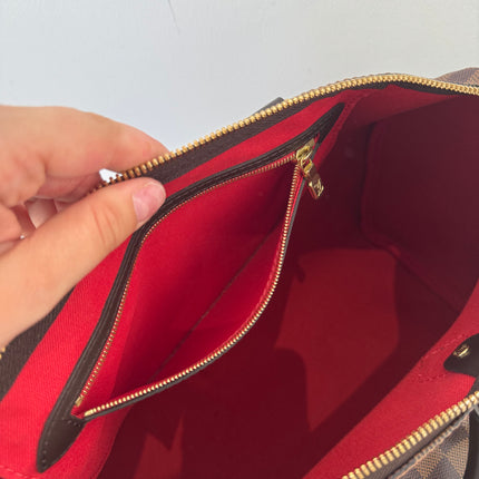 Sac Louis Vuitton Speedy 35 bandoulière damier ébène