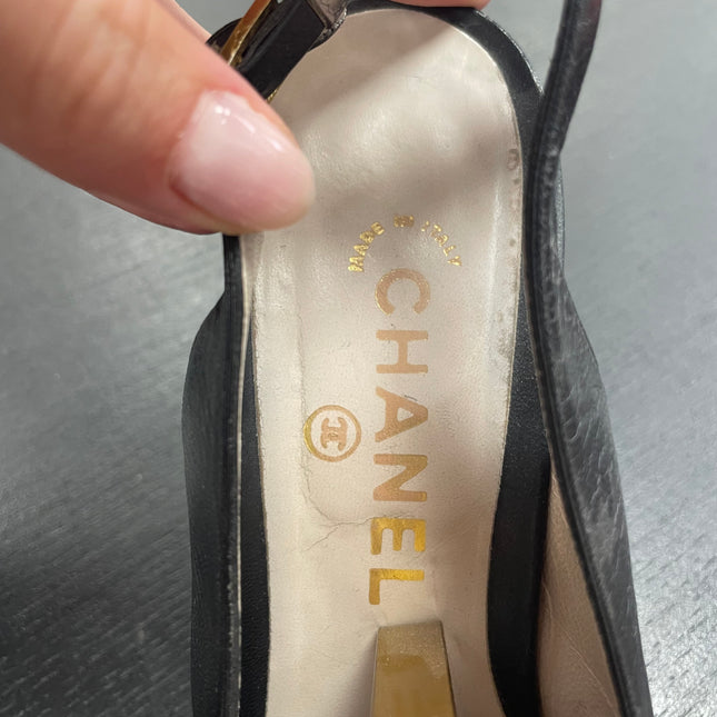 Escarpins vintage Slingback Chanel T39