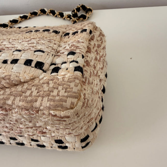 Sac Chanel Small tweed et raphia