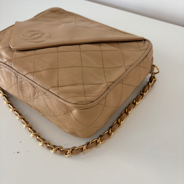 Sac Chanel Caméra Vintage beige