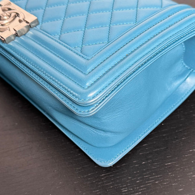 Sac Chanel Boy Medium Bleu