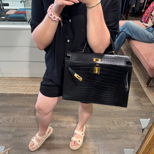 Sac Kelly 35 Hermès Cuir Croco