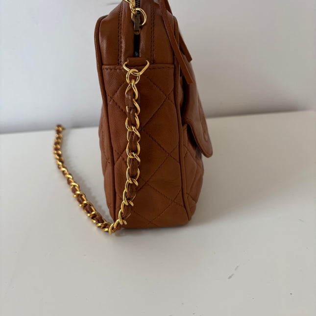Sac Chanel caméra caramel