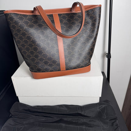 Cabas Celine Moyen Toile Triomphe