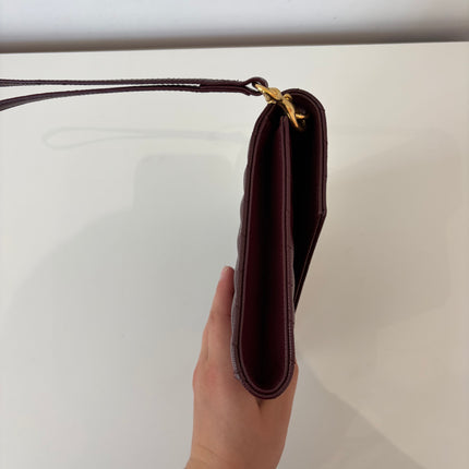 Pochette dragonne Saint Laurent Cassandre Burgundy
