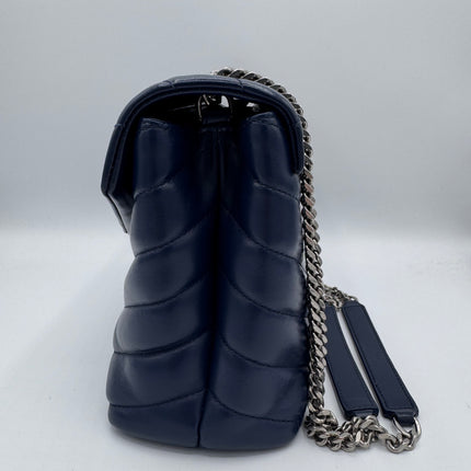Sac Loulou Small Saint Laurent Bleu Marine