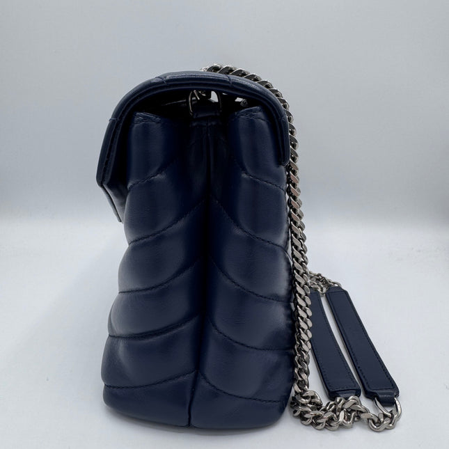 Sac Loulou Small Saint Laurent Bleu Marine