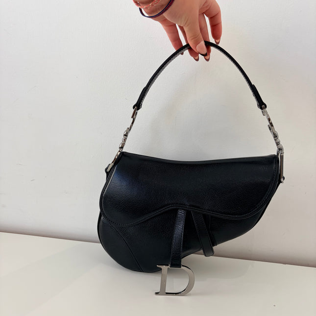 Sac Dior Saddle moyen noir