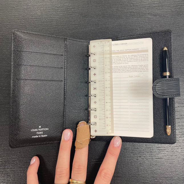 Agenda PM cuir Épi Noir Louis Vuitton