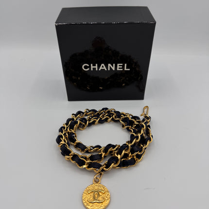 Ceinture Chanel Vintage Marine