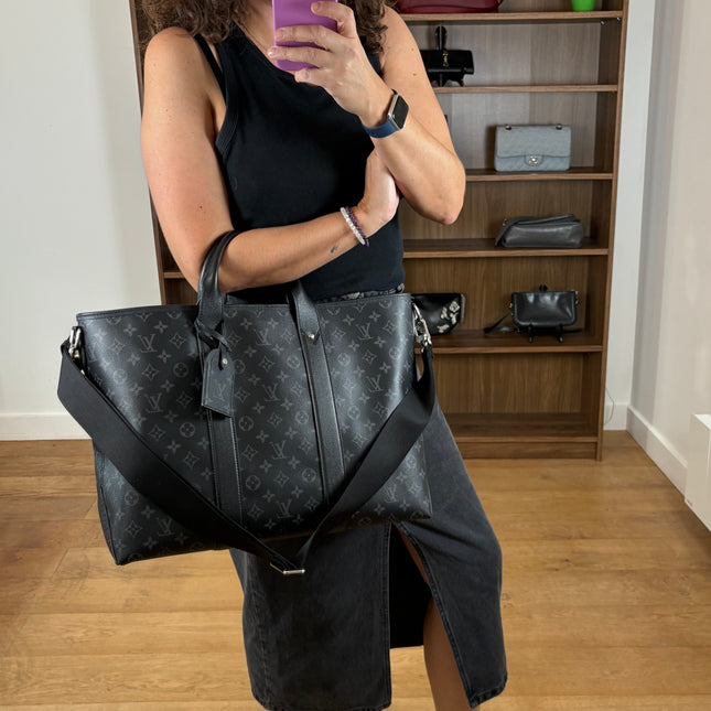 Sac Weekend NM Louis Vuitton monogramme éclipse