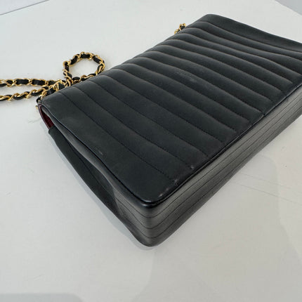 Sac Chanel fermoir circle bandoulière noir