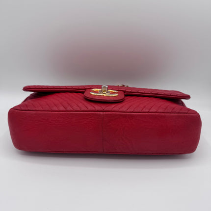 Sac chevrons Chanel Rouge
