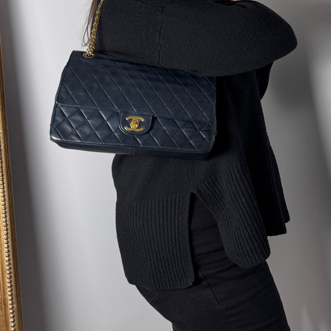 Sac Chanel Vintage Timeless Marine
