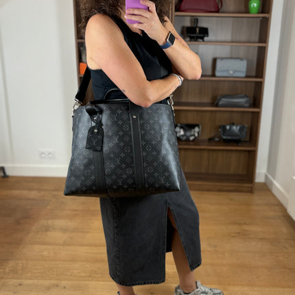 Sac Weekend NM Louis Vuitton monogramme éclipse