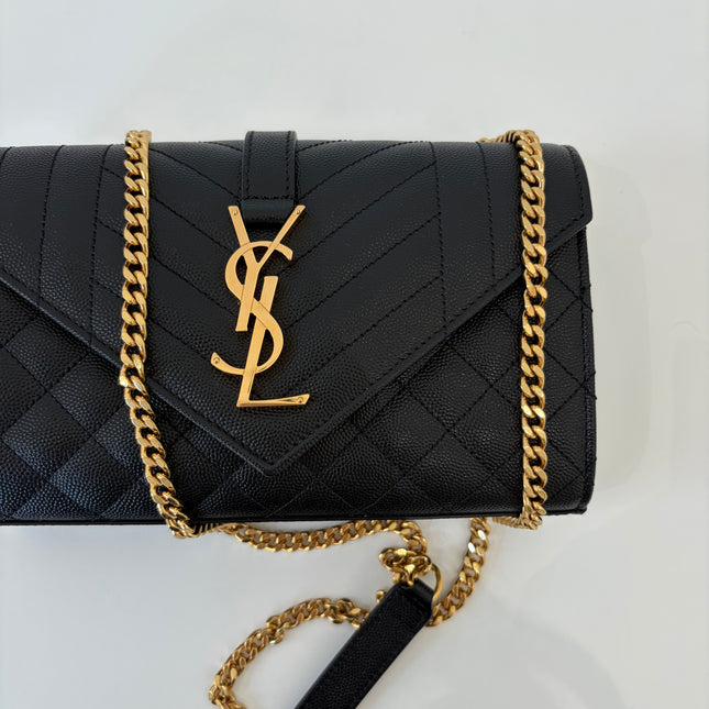 Sac Saint Laurent Enveloppe small Noir