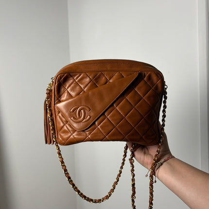 Sac Chanel caméra caramel