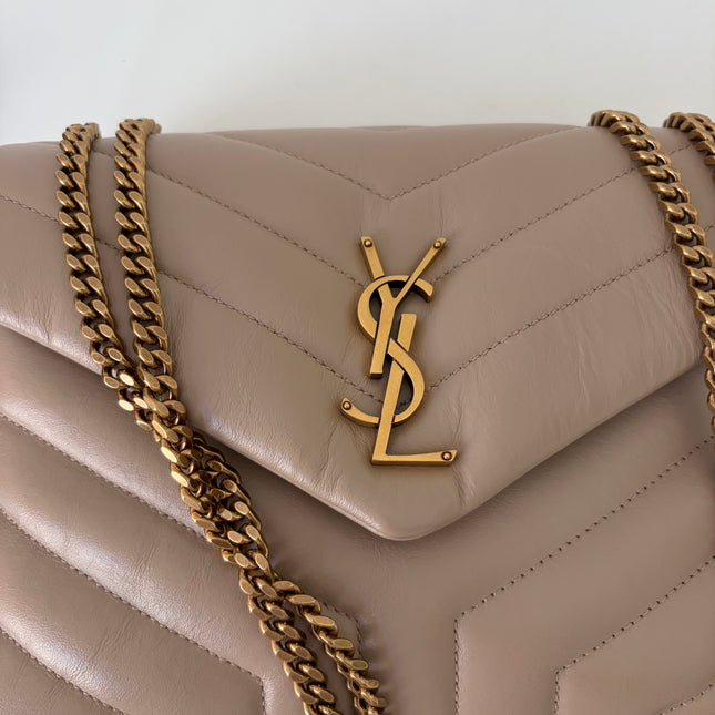 Sac Saint Laurent Loulou Small beige