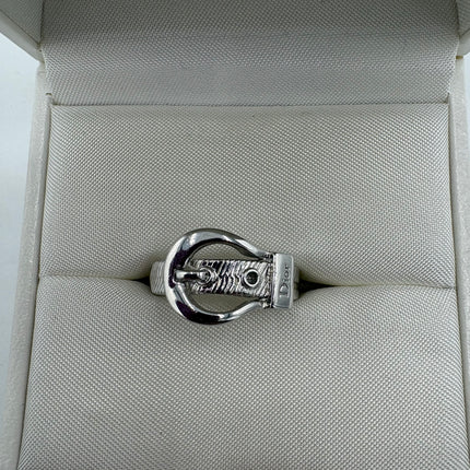 Bague Dior T55 métal argent