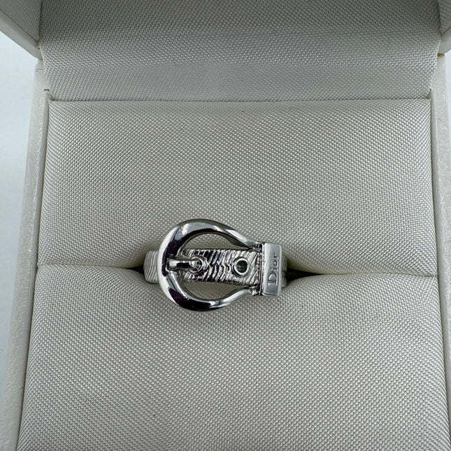 Bague Dior T55 métal argent