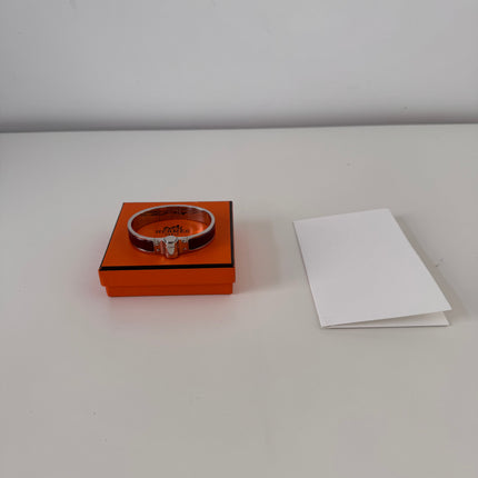 Bracelet Hermès Charnière émail bourgogne S
