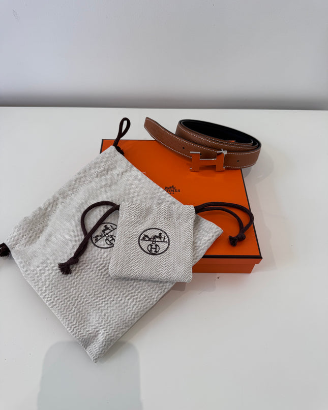 Ceinture Hermès H Réversible Gold & Noir 85cm