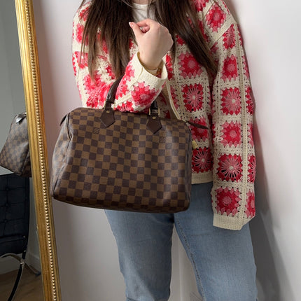 Sac Louis Vuitton Speedy 30 damier ébène