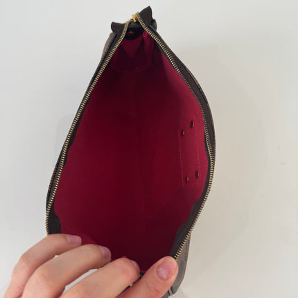 Sac pochette Eva damier ébène