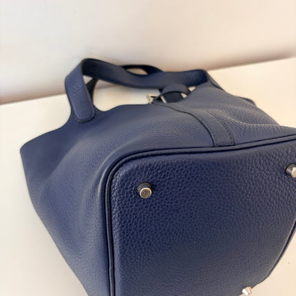Sac Hermès Picotin 22 bleu marine