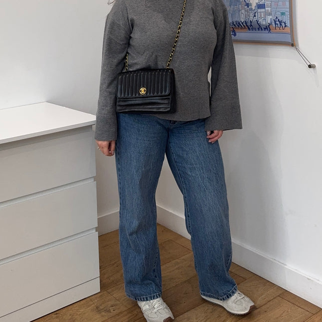 Sac Chanel fermoir circle bandoulière noir