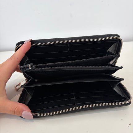 Portefeuille Gucci GG zippé cuir noir