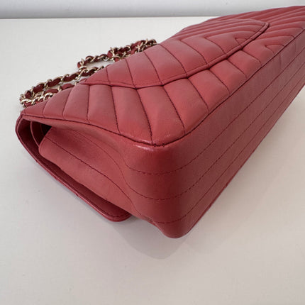 Sac Chanel Timeless 25 cm Chevrons Blush