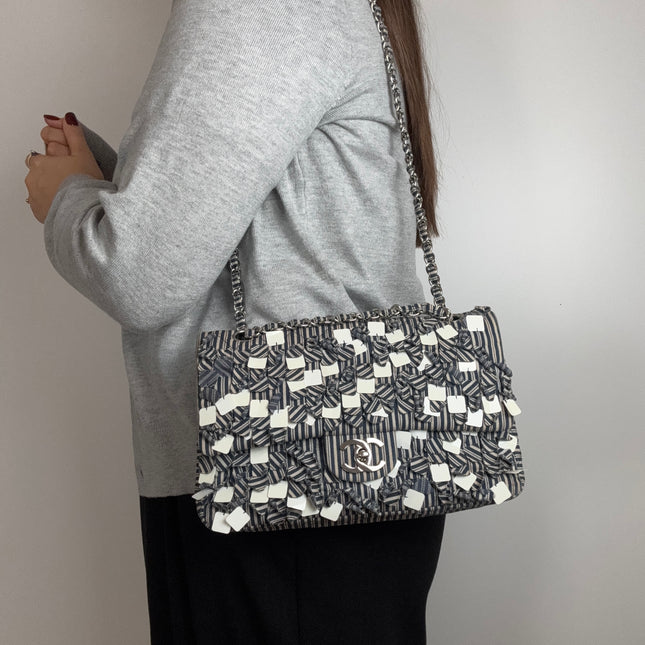 Sac Chanel Timeless Tissu Rayé