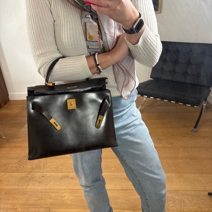 Sac Hermès Kelly 32 vintage marron