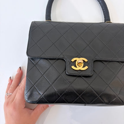 Sac Chanel Top Handle vintage noir