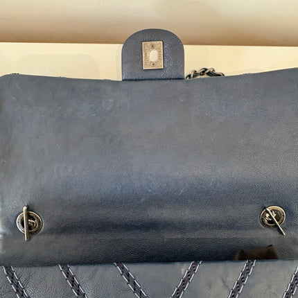 Sac Chanel Timeless chevrons bleus