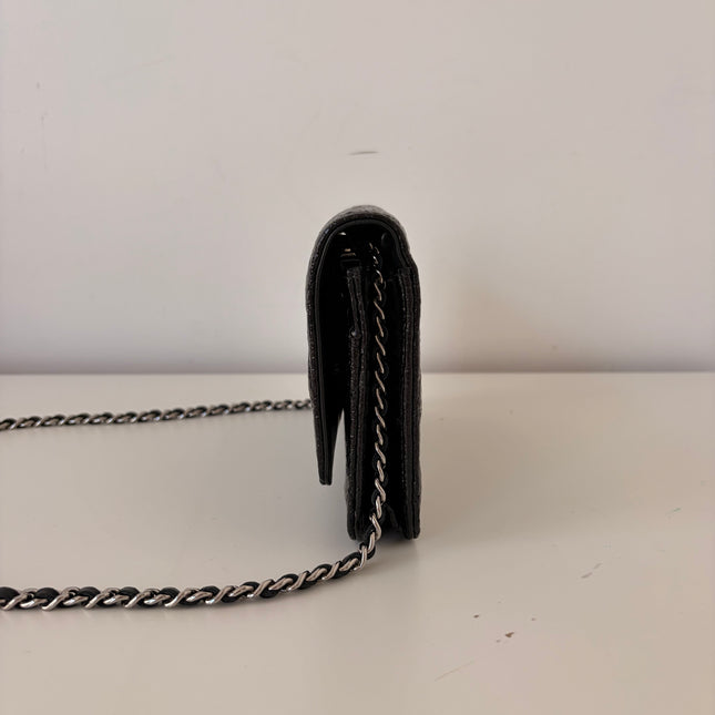 Sac Chanel Wallet on chain noir vernis