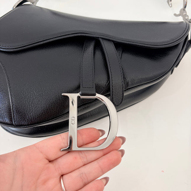 Sac Dior Saddle moyen noir