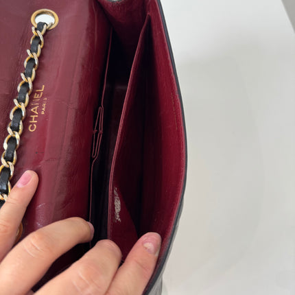 Sac Chanel Épaule Vintage Chevrons Noir
